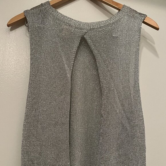 Silver Shiny Sleeveless Dress by H&M (Size‎ 6) - Picture 3 of 15